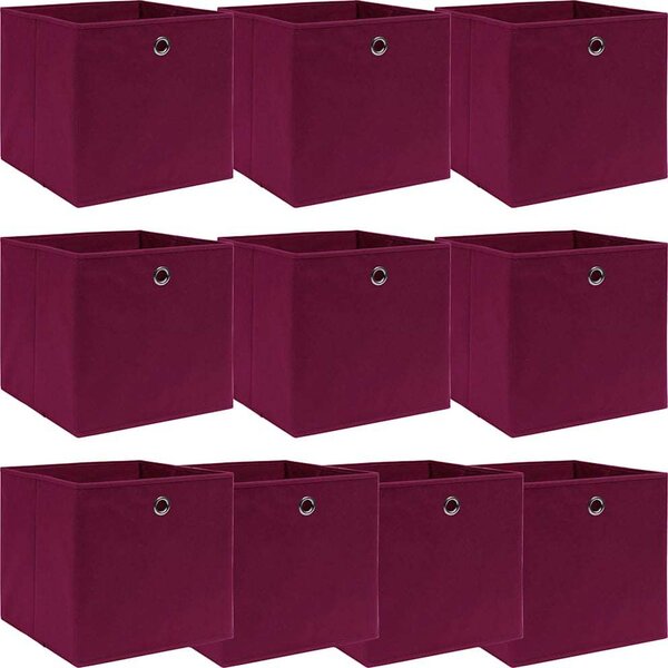 VidaXL Úložné boxy s víky 10 ks bledě modré 32 x 32 x 32 cm textil [288352] Barva: bílá bez vík