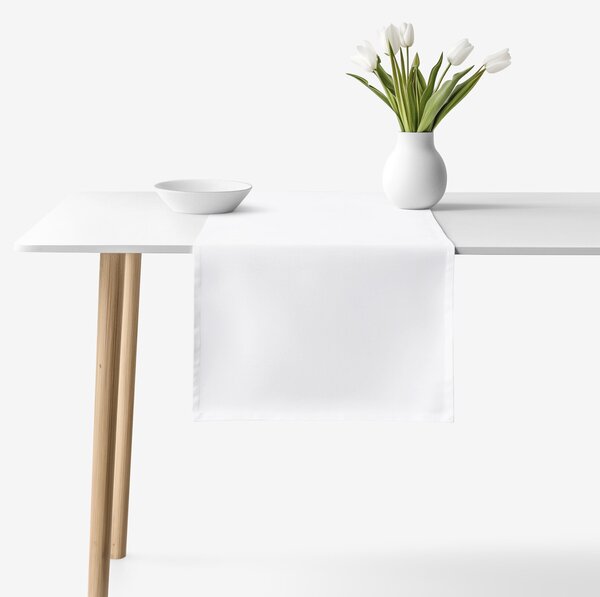 Goldea běhoun na stůl 100% bavlněné plátno - bílý 35x140 cm