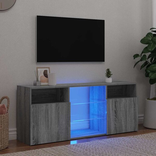 VidaXL TV skříňka s LED osvětlením 120x30x50 cm [804301] Barva: Černý dub