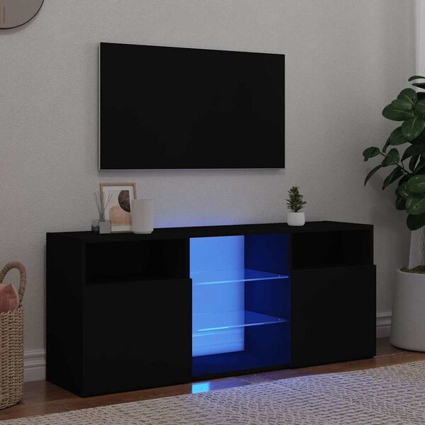 VidaXL TV skříňka s LED osvětlením 120x30x50 cm [804301] Barva: Černý dub