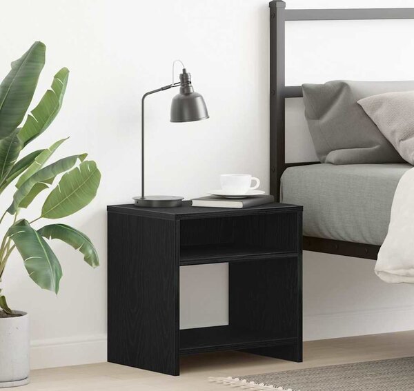 VidaXL Noční stolek 40 x 30 x 40 cm dřevotříska, materiál kompozitní dřevo [800009] Barva: Černá