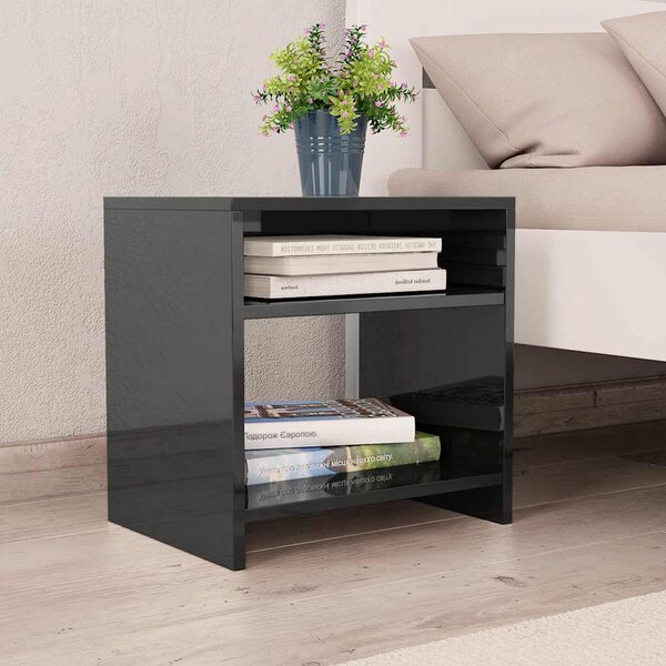 VidaXL Noční stolek 40 x 30 x 40 cm dřevotříska, materiál kompozitní dřevo [800009] Barva: Černá