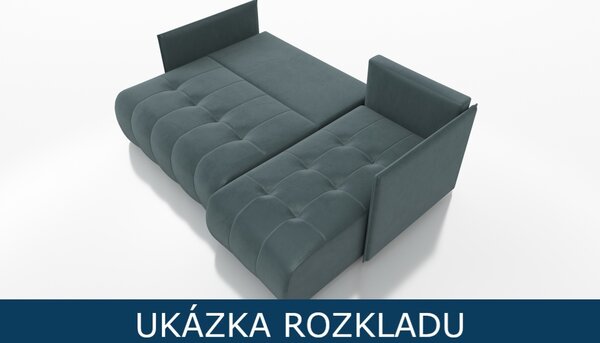 Rozkládací sedací souprava do L Nessa - černá