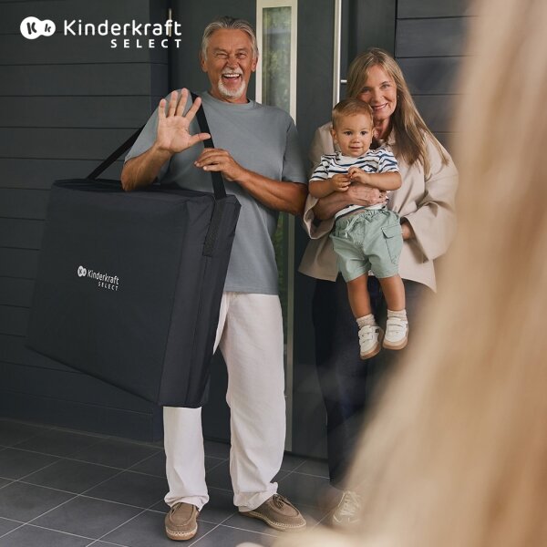 KINDERKRAFT SELECT - Cestovní postýlka MOON DREAM černá