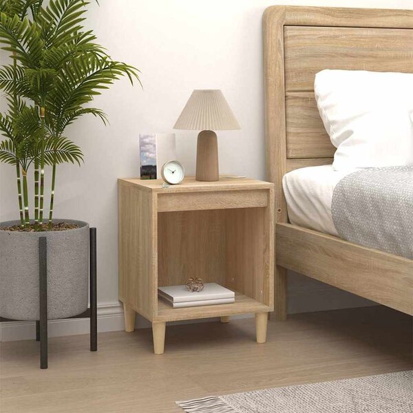 VidaXL Noční stolek 40x35x50 cm, materiál kompozitní dřevo [821862] Barva: Bílá
