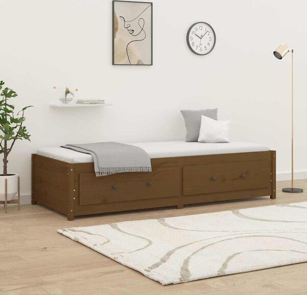 VidaXL Válenda masivní borové dřevo [821592] Barva: Přírodní, Velikost: 80 x 200 cm (rám 205,5 x 85,5 x 44 cm)