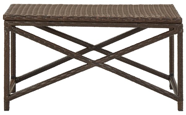 Zahradní lavice 80 cm polyratan hnědá