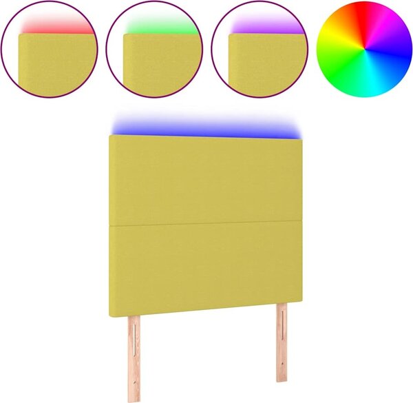 VidaXL Čelo postele s LED textil [3122141] Barva: Modrá, Velikost: 200 x 5 x 78/88 cm