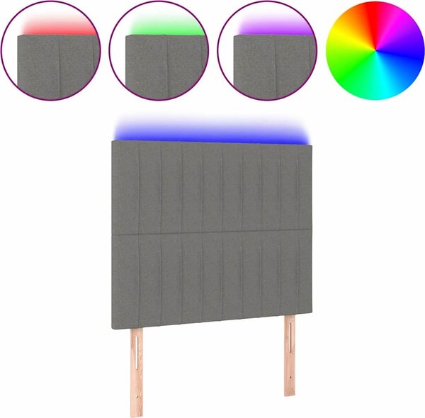 VidaXL Čelo postele s LED textil [3122653] Barva: taupe, Velikost: 180 x 5 x 78/88 cm