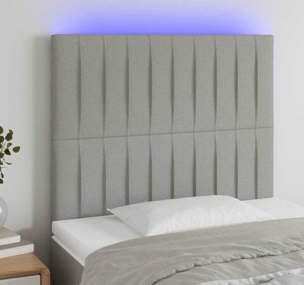 VidaXL Čelo postele s LED textil [3122653] Barva: taupe, Velikost: 180 x 5 x 78/88 cm
