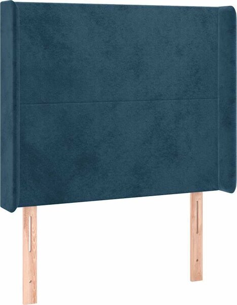 VidaXL Čelo postele s LED samet [3123814] Barva: Tmavě šedá, Velikost: 163 x 16 x 78/88 cm