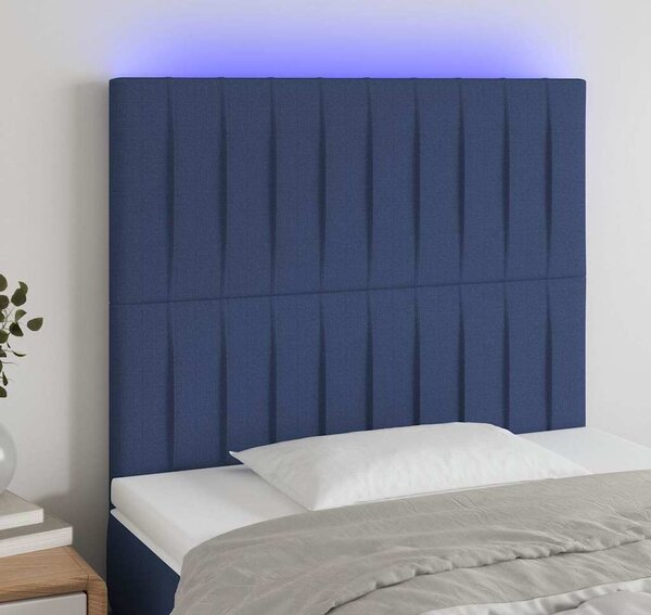 VidaXL Čelo postele s LED textil [3122653] Barva: taupe, Velikost: 180 x 5 x 78/88 cm
