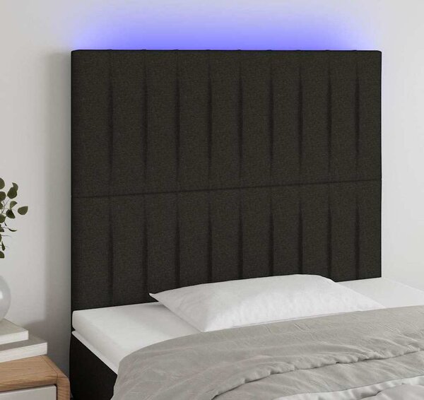 VidaXL Čelo postele s LED textil [3122653] Barva: taupe, Velikost: 180 x 5 x 78/88 cm