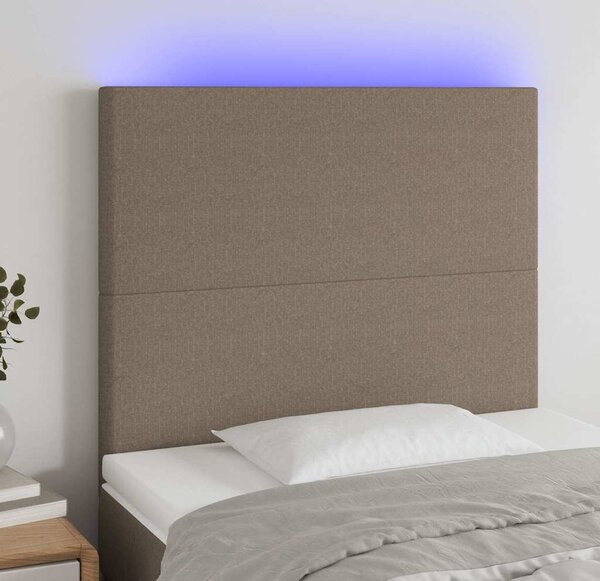 VidaXL Čelo postele s LED textil [3122141] Barva: Modrá, Velikost: 200 x 5 x 78/88 cm