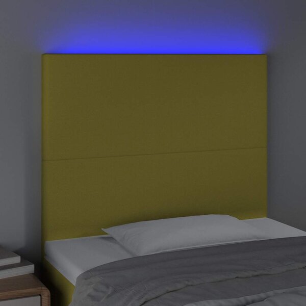 VidaXL Čelo postele s LED textil [3122141] Barva: Modrá, Velikost: 200 x 5 x 78/88 cm