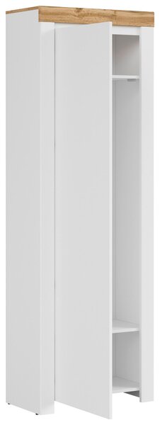 SKŘÍŇ NA ODĚV, bílá, dub wotan, 68,5/203,5/37 cm Carryhome - Skříně na oblečení