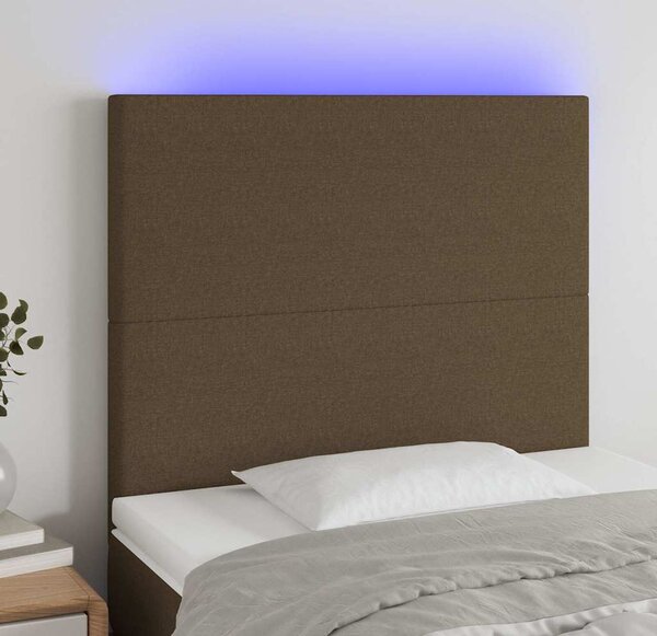 VidaXL Čelo postele s LED textil [3122141] Barva: Modrá, Velikost: 200 x 5 x 78/88 cm
