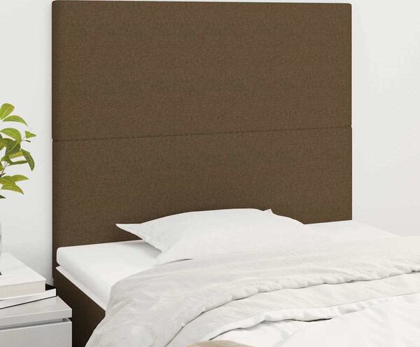 VidaXL Čelo postele látkové [3116043] Barva: Tmavě šedá, Velikost: 90 cm