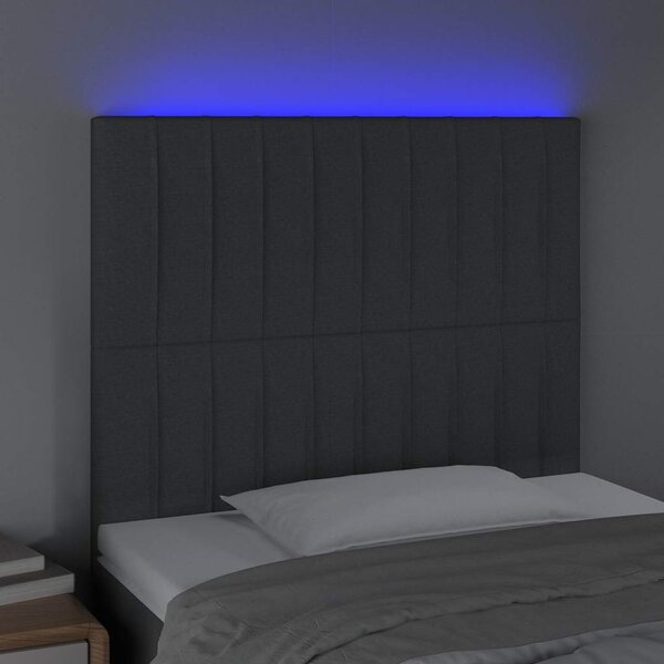 VidaXL Čelo postele s LED textil [3122653] Barva: taupe, Velikost: 180 x 5 x 78/88 cm