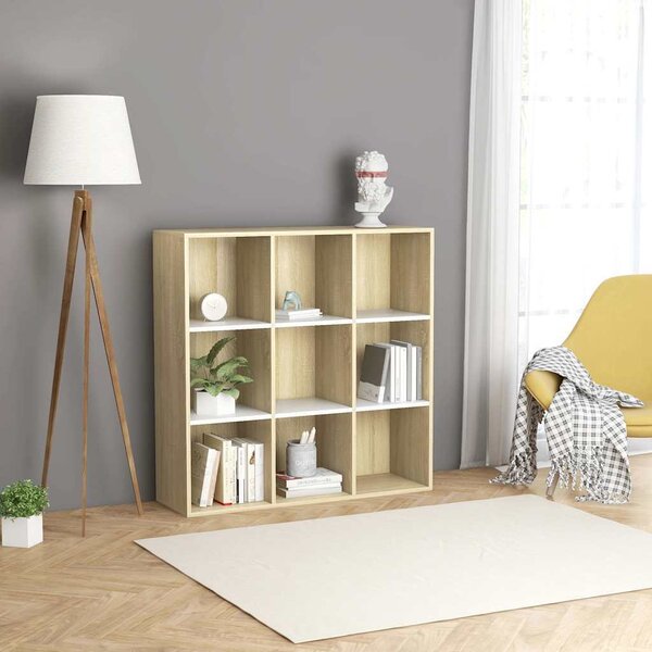 VidaXL Knihovna 98x29x97,5 cm kompozitní dřevo [801129] Barva: kouřový dub