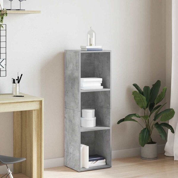 VidaXL Knihovna / TV skříňka kompozit [800139] Barva: Betonová šedá, Velikost: 66 x 30 x 98 cm
