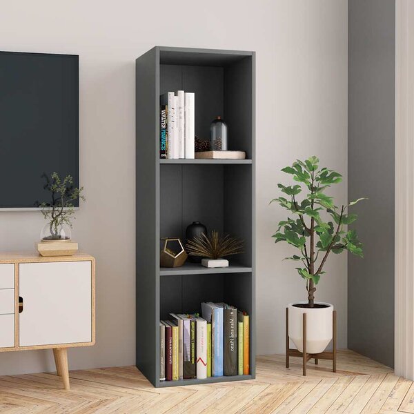 VidaXL Knihovna / TV skříňka kompozit [800139] Barva: Betonová šedá, Velikost: 66 x 30 x 98 cm
