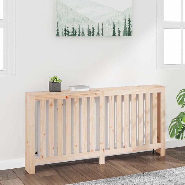 VidaXL Kryt na radiátor masivní borové dřevo [822582] Barva: Bílá, Velikost: 79.5 x 19 x 84 cm