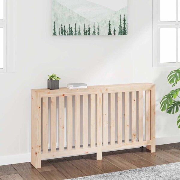 VidaXL Kryt na radiátor masivní borové dřevo [822582] Barva: Bílá, Velikost: 79.5 x 19 x 84 cm