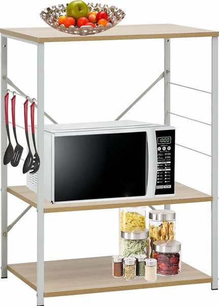 VidaXL Skříňka na mikrovlnku 60 x 39,6 x 79,5 cm kompozit [288234] Barva: Bílá