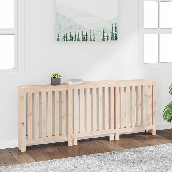 VidaXL Kryt na radiátor masivní borové dřevo [822582] Barva: Bílá, Velikost: 79.5 x 19 x 84 cm