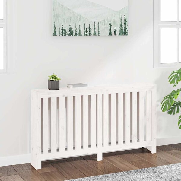 VidaXL Kryt na radiátor masivní borové dřevo [822582] Barva: Bílá, Velikost: 79.5 x 19 x 84 cm