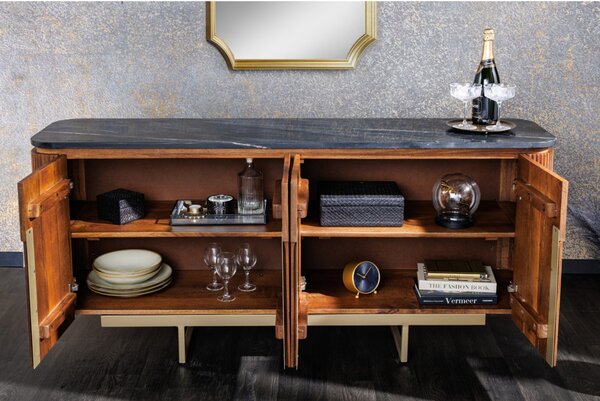 Massive home | Komoda Gatsby 160cm mramor/masiv mango 43336