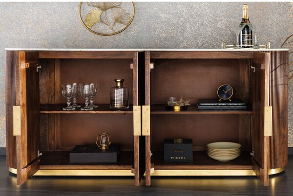 Massive home | Komoda Gatsby 180cm mramor/masiv mango 43617