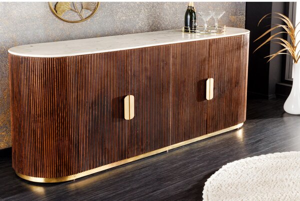 Massive home | Komoda Gatsby 180cm mramor/masiv mango 43617