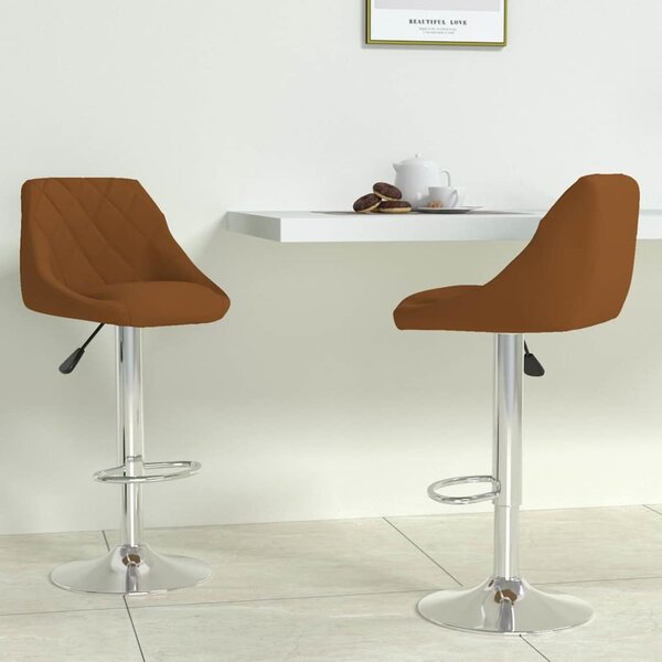VidaXL Barové stoličky 2 ks samet, rozměry 46 x 44 x (82–103) cm [335309] Barva: horčicově žlutá