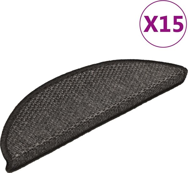 VidaXL Samolepicí nášlapy na schody vzhled 15 ks [326864] Barva: šedá a béžová, Velikost: 56 x 17 x 3 cm