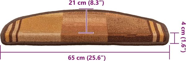 VidaXL Samolepící nášlapy na schody 15 ks 65 x 21 x 4 cm [322413] Barva: Červená