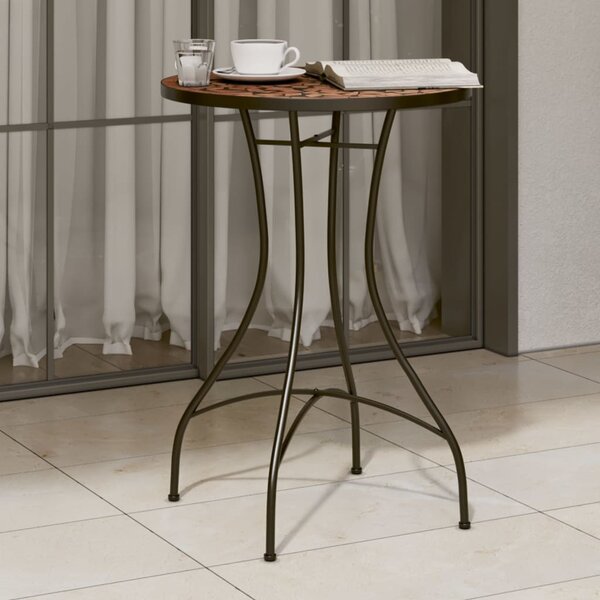 VidaXL Mozaikový bistro stolek Ø keramika [4003399] Barva: Modrá, Velikost: 60 x 70 cm