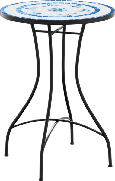 VidaXL Mozaikový bistro stolek Ø keramika [4003399] Barva: Modrá, Velikost: 60 x 70 cm