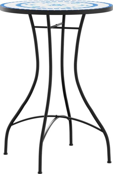 VidaXL Mozaikový bistro stolek Ø keramika [4003399] Barva: Modrá, Velikost: 60 x 70 cm