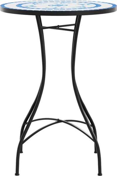 VidaXL Mozaikový bistro stolek Ø keramika [4003399] Barva: Modrá, Velikost: 60 x 70 cm