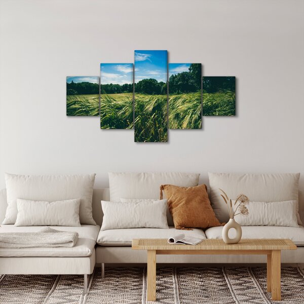 Obraz louky a lesa (125x70 cm)