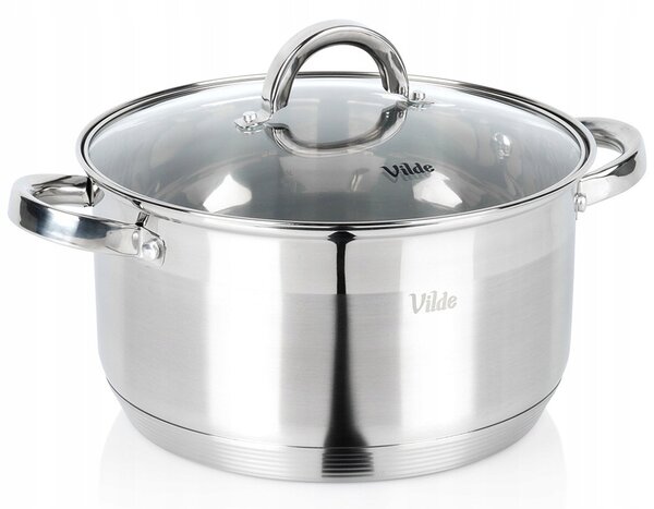 HRNEC Z NEREZOVÉ OCELI Vilde Inoxcellent 24 cm 5,8 l pro indukci s poklicí