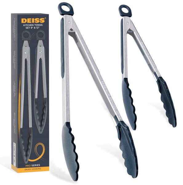 Deiss PRO Kuchyňské kleště na vaření, grilování, sada 2 ks 27 cm a 35 cm