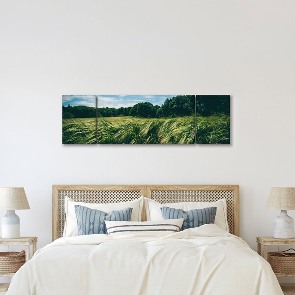 Obraz louky a lesa (170x50 cm)