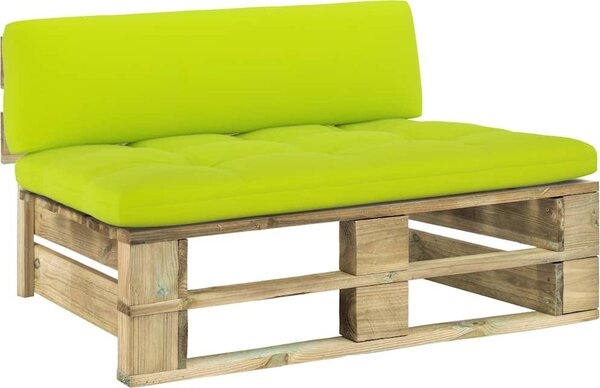 VidaXL Zahradní středová pohovka z palet zeleně impregnovaná borovice [3066485] Barva: Vzor červená kostka, Barva dřeva: Šedá
