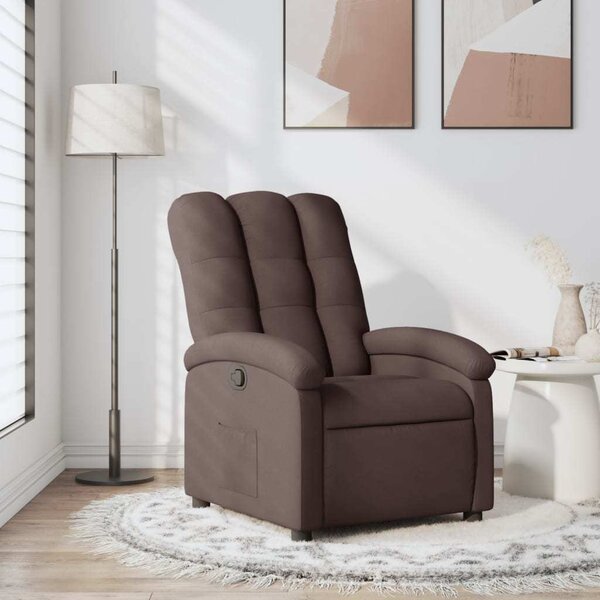VidaXL Polohovací křeslo textil, výška sedáku od země 42–45 cm [371735] Barva: Tmavě šedá