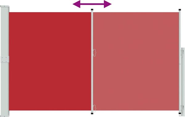 VidaXL Výsuvná boční markýza Obdélníkový Polyester [313404] Barva: Šedá, Velikost: 200 x 300 cm