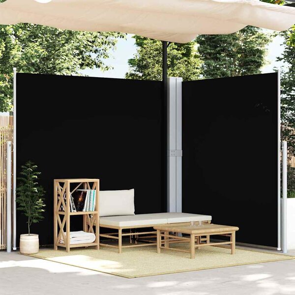 VidaXL Zatahovací boční markýza / zástěna [318009] Barva: krémová, Velikost: 200 x 600 cm
