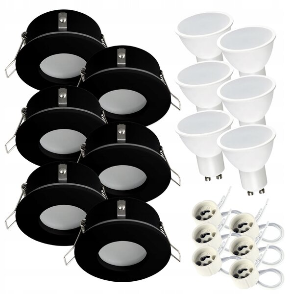 Zápustné svítidlo do koupelny podhledové IP44 + LED žárovka GU10 7W neutrální bílá